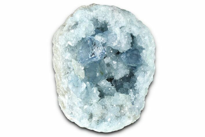 Sparkling Celestine (Celestite) Geode Section - Madagascar #364690